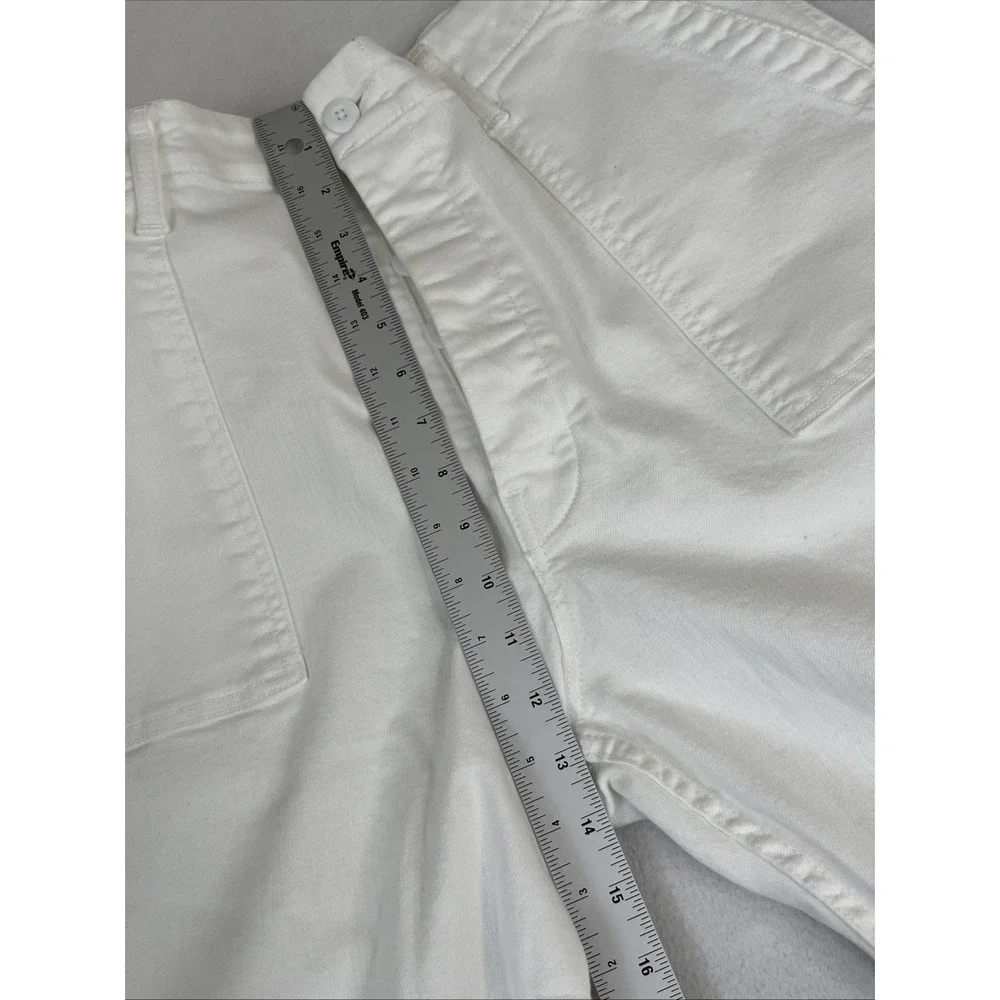 Mother Patch Pocket Private Ankle Fray Jeans White 33 1218-753 Fairest Of Them